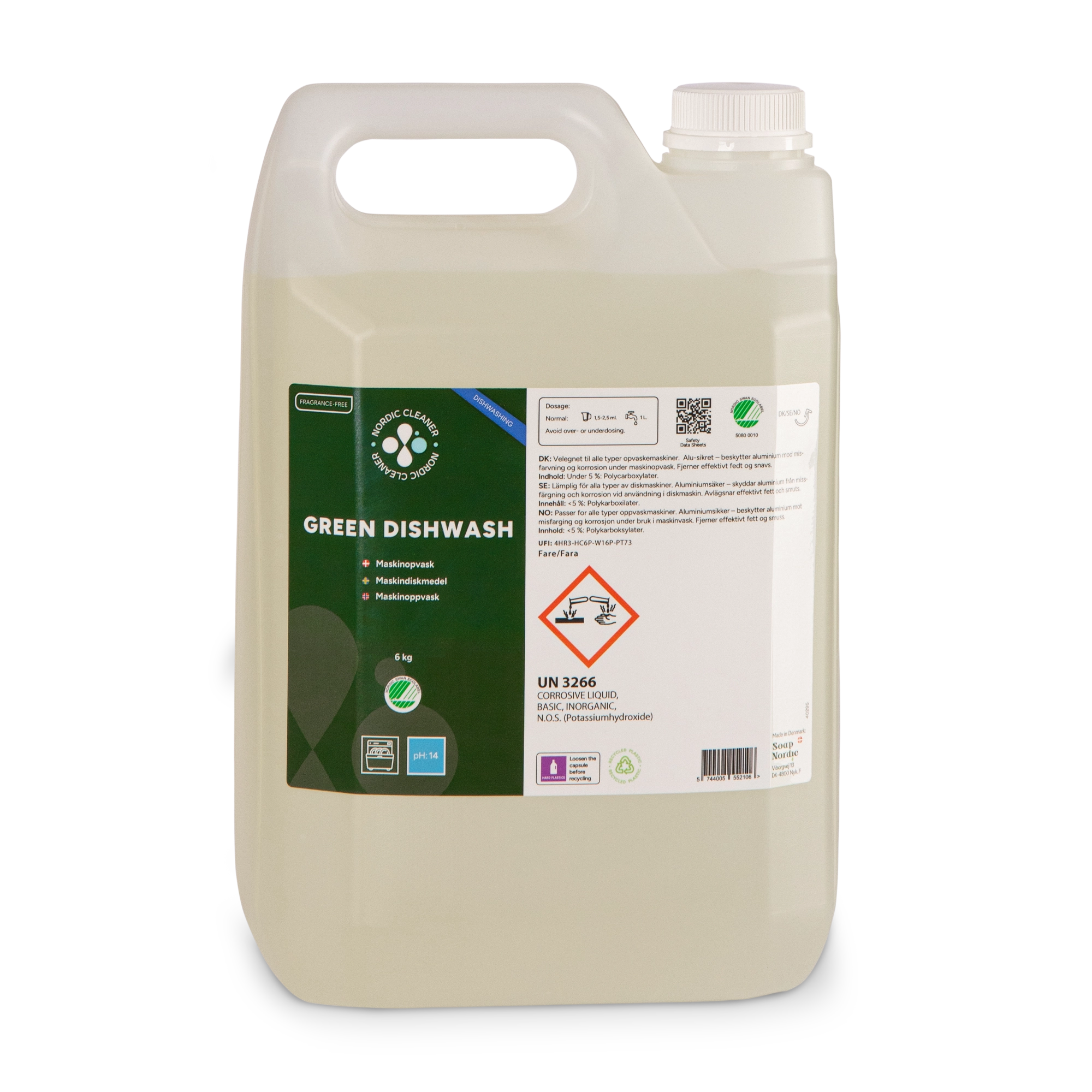 Green Dishwash - Maskinopvask uden klor 3x6 kg